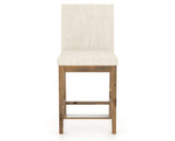 Canadel Champlain Upholstered Counter Stool 8002 in FT InsideOut® and 03 Oak Washed, front view