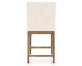 Canadel Champlain Upholstered Counter Stool 8002 in FT InsideOut® and 03 Oak Washed, back view