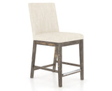 Canadel Champlain Upholstered Counter Stool 8002 in FT InsideOut® and 08 Shadow, three-quarter view