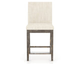 Canadel Champlain Upholstered Counter Stool 8002 in FT InsideOut® and 08 Shadow, front view