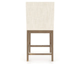 Canadel Champlain Upholstered Counter Stool 8002 in FT InsideOut® and 25 Pecan Washed, back view