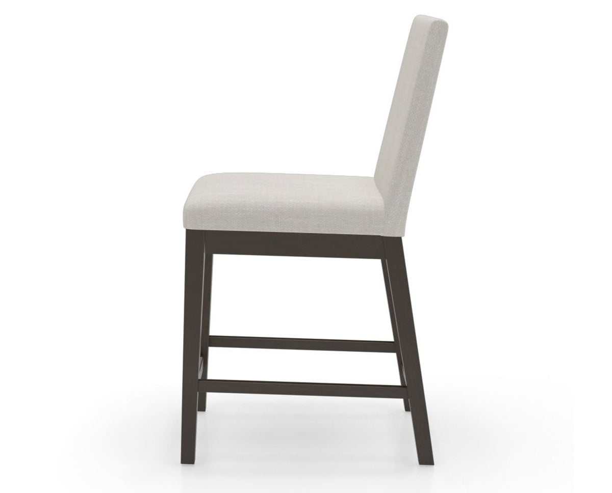 Canadel Sophia Counter Stool in Davy's Grey, FT InsideOut®, side view