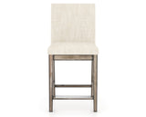 Canadel Champlain Upholstered Counter Stool 8002 in FT InsideOut® and 72 Heritage Nature, front view
