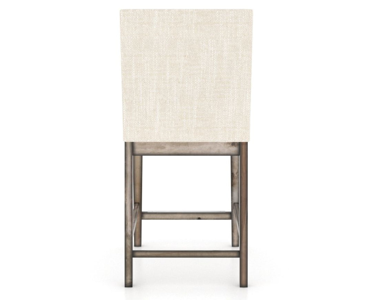 Canadel Champlain Upholstered Counter Stool 8002 in FT InsideOut® and 72 Heritage Nature, back view