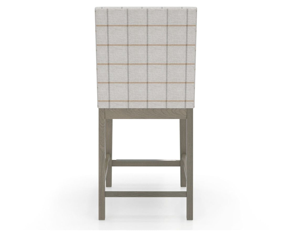Canadel Sophia Counter Stool in Shadow, OZ Fabric, back view
