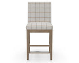 Canadel Sophia Counter Stool in Pecan Washed, OZ Fabric, front view