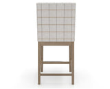 Canadel Sophia Counter Stool in Pecan Washed, OZ Fabric, back view