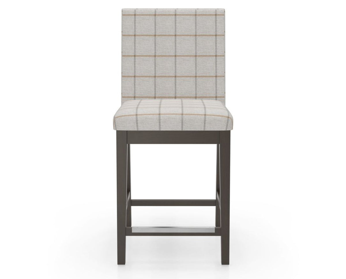Canadel Sophia Counter Stool in Davy's Grey, OZ Fabric, front view
