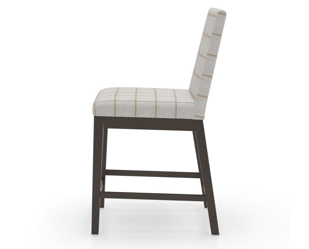 Canadel Sophia Counter Stool in Davy's Grey, OZ Fabric, side view