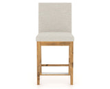 Canadel Champlain Upholstered Counter Stool 8002 in TB Fabric and 01 Honey Washed, front view