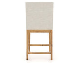 Canadel Champlain Upholstered Counter Stool 8002 in TB Fabric and 01 Honey Washed, back view