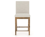 Canadel Champlain Upholstered Counter Stool 8002 in TB Fabric and 03 Oak Washed, front view
