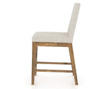 Canadel Champlain Upholstered Counter Stool 8002 in TB Fabric and 03 Oak Washed, side view