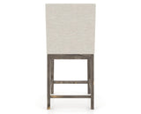 Canadel Champlain Upholstered Counter Stool 8002 in TB Fabric and 08 Shadow, back view