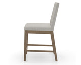 Canadel Sophia Counter Stool in Pecan Washed, TB Fabric, side view