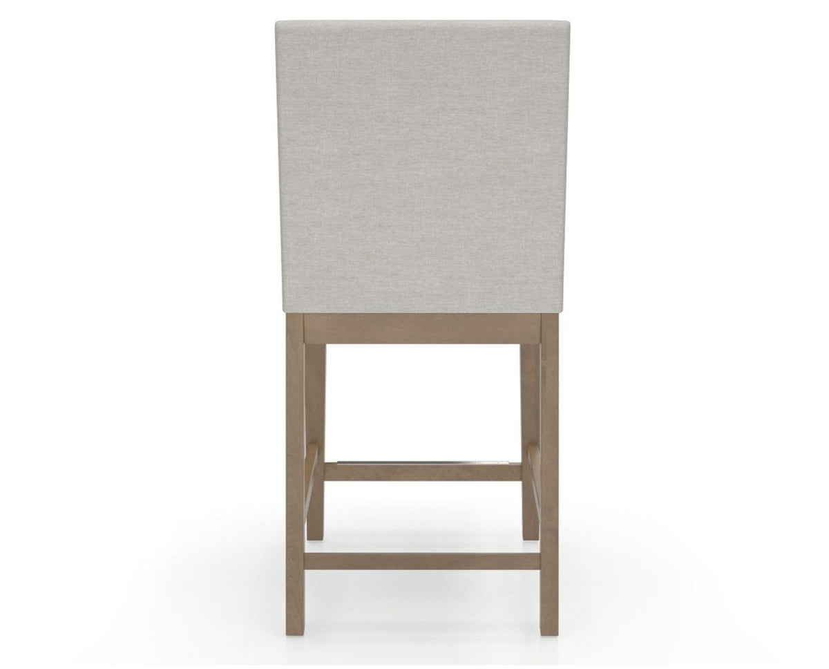 Canadel Sophia Counter Stool in Pecan Washed, TB Fabric, back view
