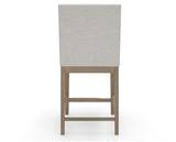 Canadel Sophia Counter Stool in Pecan Washed, TB Fabric, back view