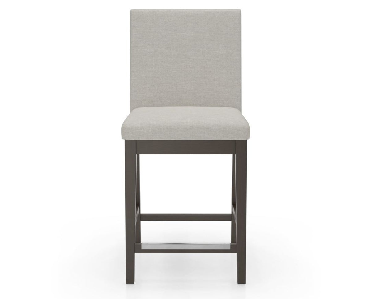 Canadel Sophia Counter Stool in Davy's Grey, TB Fabric, front view