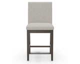 Canadel Sophia Counter Stool in Davy's Grey, TB Fabric, front view