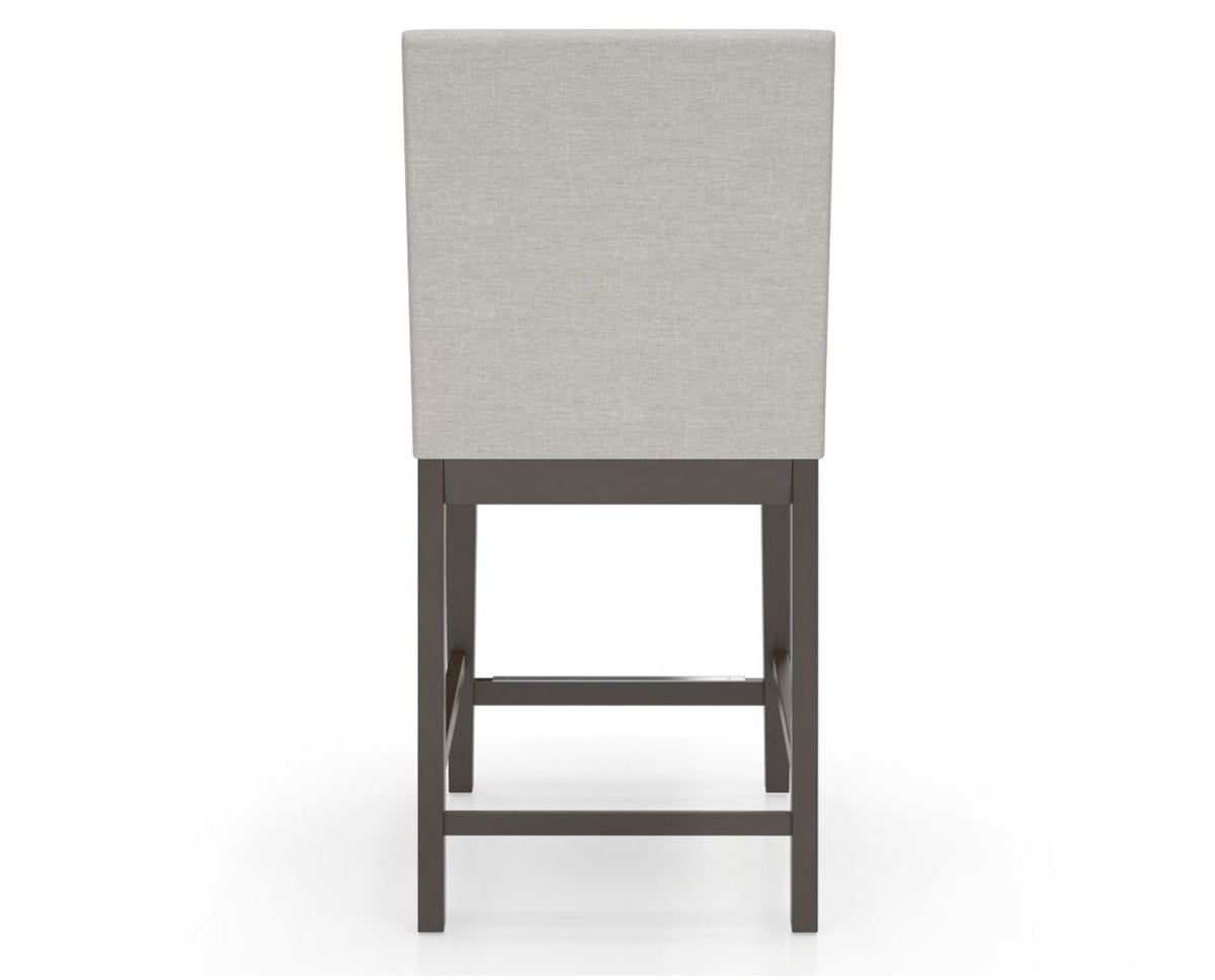 Canadel Sophia Counter Stool in Davy's Grey, TB Fabric, back view