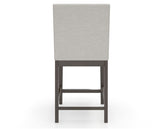 Canadel Sophia Counter Stool in Davy's Grey, TB Fabric, back view