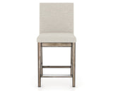 Canadel Champlain Upholstered Counter Stool 8002 in TB Fabric and 72 Heritage Nature, front view