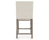 Canadel Champlain Upholstered Counter Stool 8002 in TB Fabric and 72 Heritage Nature, back view