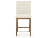 Canadel Champlain Upholstered Counter Stool 8002 in Oak Washed & Fabric TW, front view
