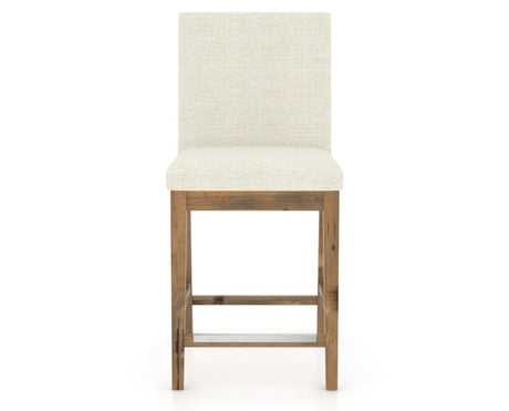 Canadel Champlain Upholstered Counter Stool 8002 in Oak Washed & Fabric TW, front view