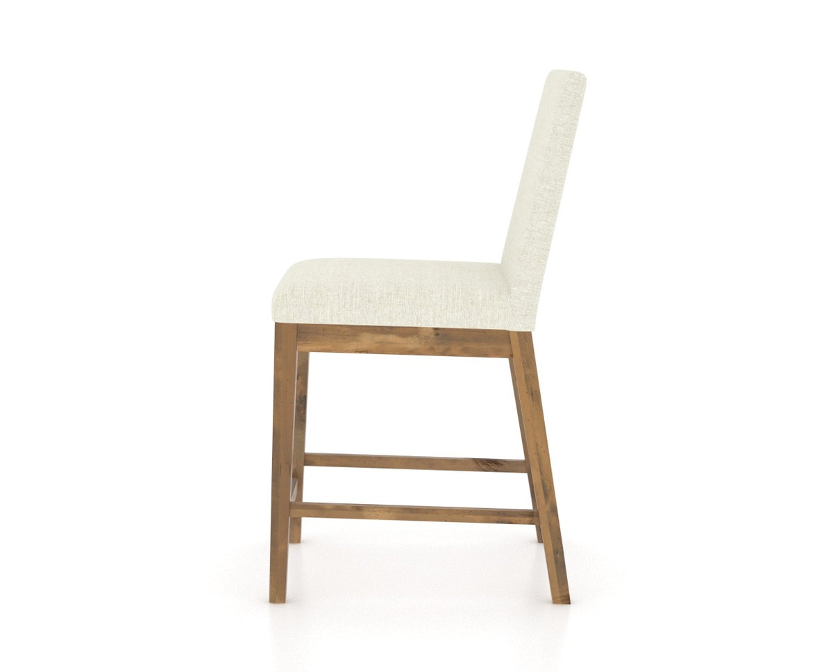 Canadel Champlain Counter Stool 8002 in Oak Washed & Fabric TW, side view
