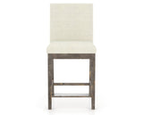 Canadel Champlain Upholstered Counter Stool 8002 in TW Fabric and 08 Shadow, front view