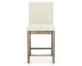 Canadel Champlain Upholstered Counter Stool 8002 in TW Fabric and 72 Heritage Nature, front view