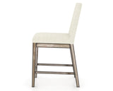 Canadel Champlain Upholstered Counter Stool 8002 in TW Fabric and 72 Heritage Nature, side view