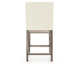 Canadel Champlain Upholstered Counter Stool 8002 in TW Fabric and 72 Heritage Nature, back view