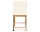 Canadel Champlain Upholstered Counter Stool 8002 in YJ Faux Leather and 01 Honey Washed, back view