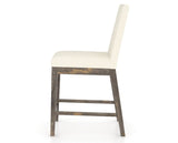 Canadel Champlain Upholstered Counter Stool 8002 in YJ Faux Leather and 08 Shadow, side view