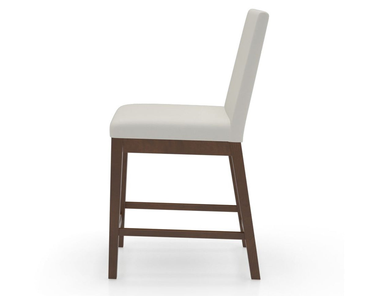 Canadel Sophia Counter Stool in Cognac Washed, YJ Faux Leather, side view