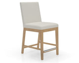 Canadel Sophia Counter Stool in Caramel Washed, YJ Faux Leather, three-quarter view