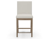 Canadel Sophia Counter Stool in Pecan Washed, YJ Faux Leather, front view