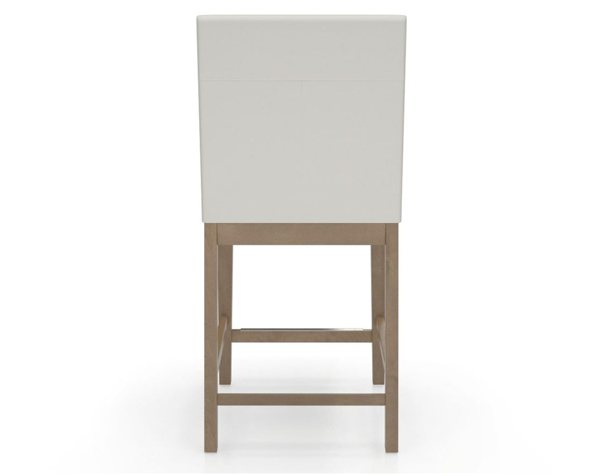 Canadel Sophia Counter Stool in Pecan Washed, YJ Faux Leather, back view