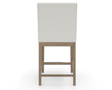 Canadel Sophia Counter Stool in Pecan Washed, YJ Faux Leather, back view
