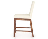 Canadel Champlain Upholstered Counter Stool 8002 in YJ Faux Leather and 33 Spice Washed, side view