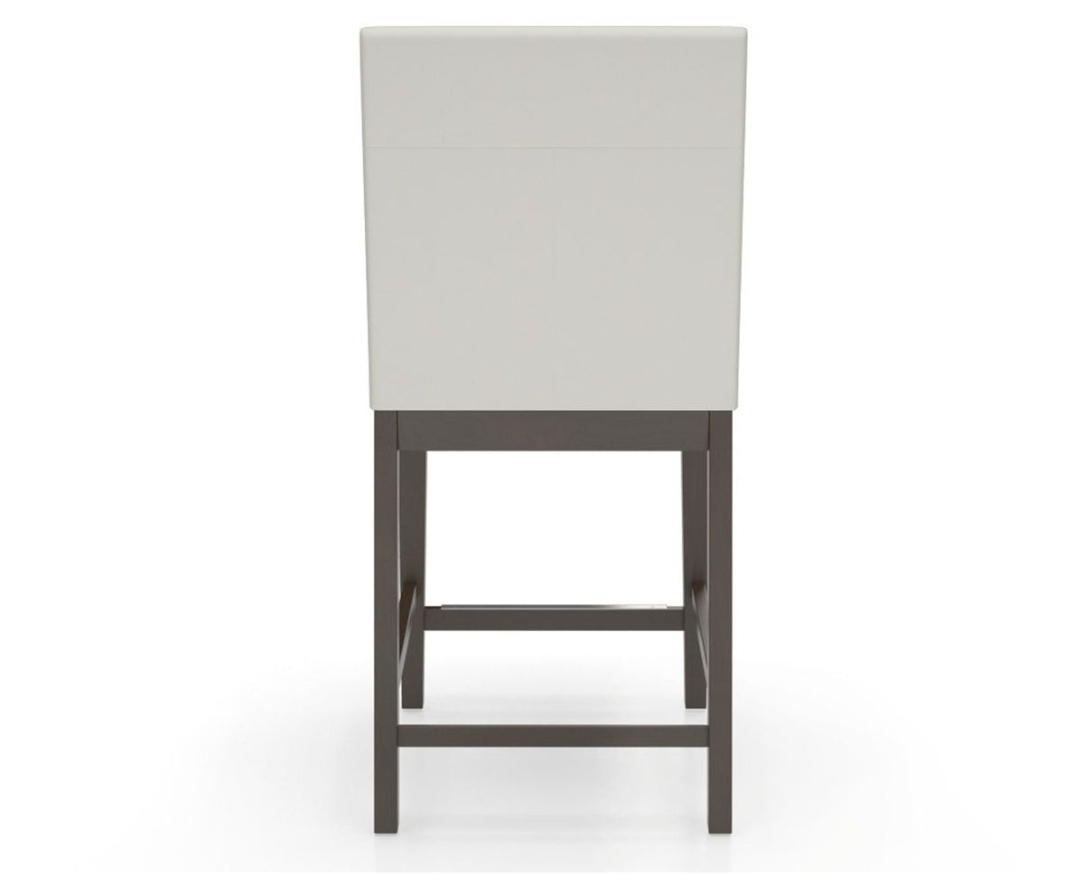Canadel Sophia Counter Stool in Davy's Grey, YJ Faux Leather, back view