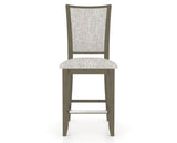 Canadel Upholstered Counter Stool 8003 in FP Crypton® and 08 Shadow and Fixed Base, front view