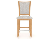 Canadel Upholstered Counter Stool 8003 in FP Crypton® and 20 Caramel Washed and Fixed Base, front view