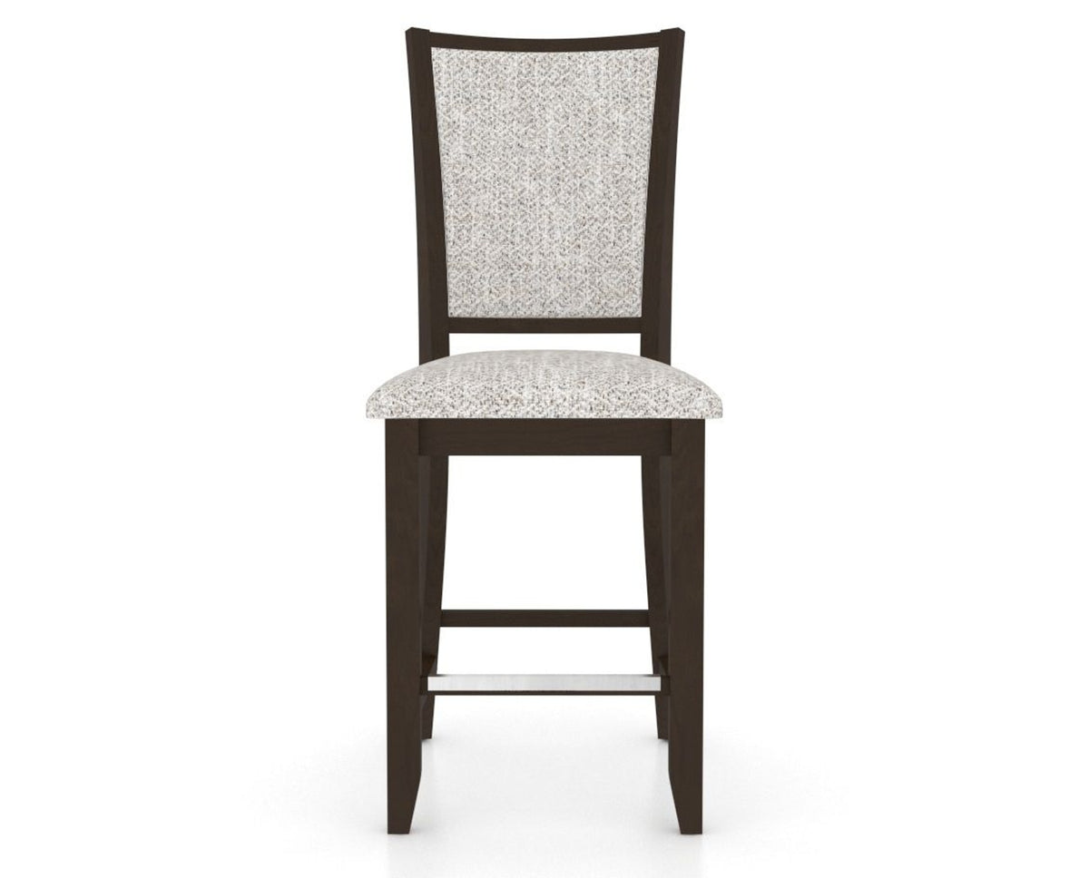 Canadel Upholstered Counter Stool 8003 in FP Crypton® and 59 Davy's Grey and Fixed Base, front view