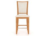 Canadel Upholstered Counter Stool 8003 in FT InsideOut® and 01 Honey Washed and Fixed Base, front view