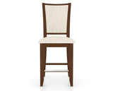 Canadel Upholstered Counter Stool 8003 in FT InsideOut® and 19 Cognac Washed and Fixed Base, front view