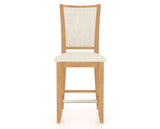Canadel Upholstered Counter Stool 8003 in FT InsideOut® and 20 Caramel Washed and Fixed Base, front view