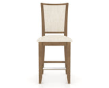 Canadel Upholstered Counter Stool 8003 in FT InsideOut® and 25 Pecan Washed and Fixed Base, front view